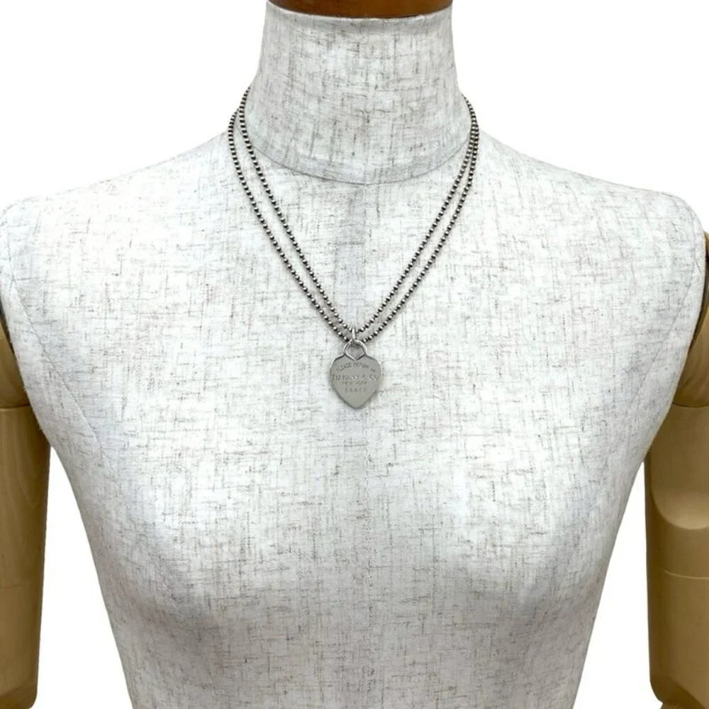 ★SOLD★ Tiffany & Co Return To Tiffany & Co Heart Tag Necklace Silver 925 - Picture 2 of 5